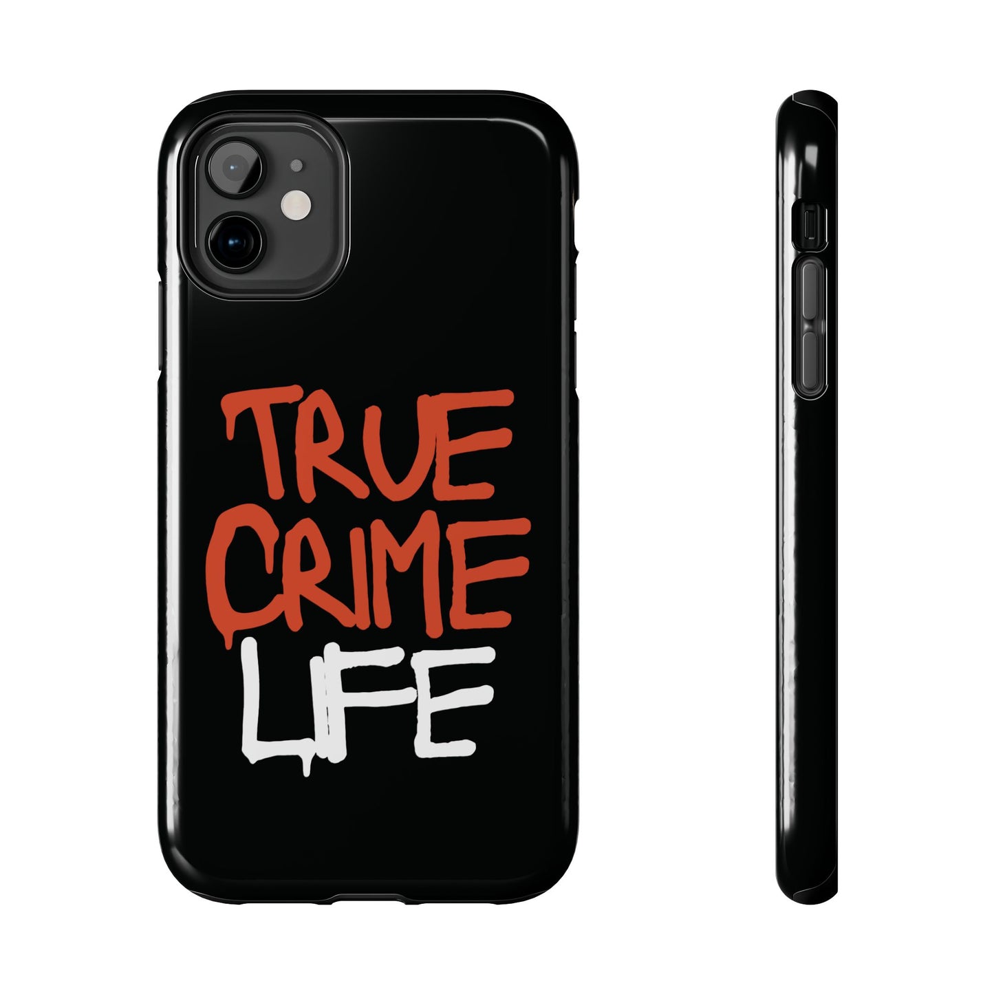 True Crime Tough Phone Cases, Durable Cases for Crime Lovers, Gift for True Crime Fans, Black Phone Accessories, Crime Theme Tech Gear