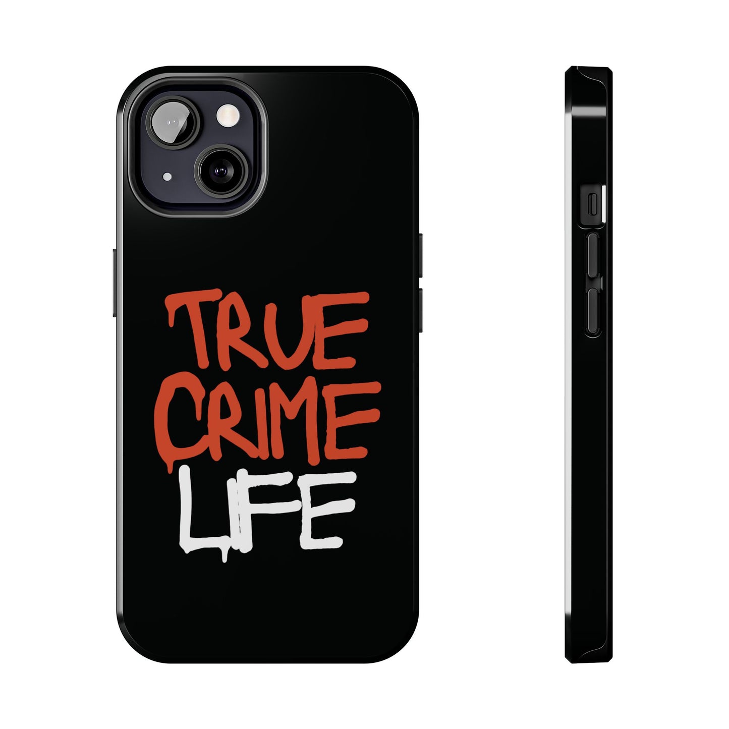 True Crime Tough Phone Cases, Durable Cases for Crime Lovers, Gift for True Crime Fans, Black Phone Accessories, Crime Theme Tech Gear