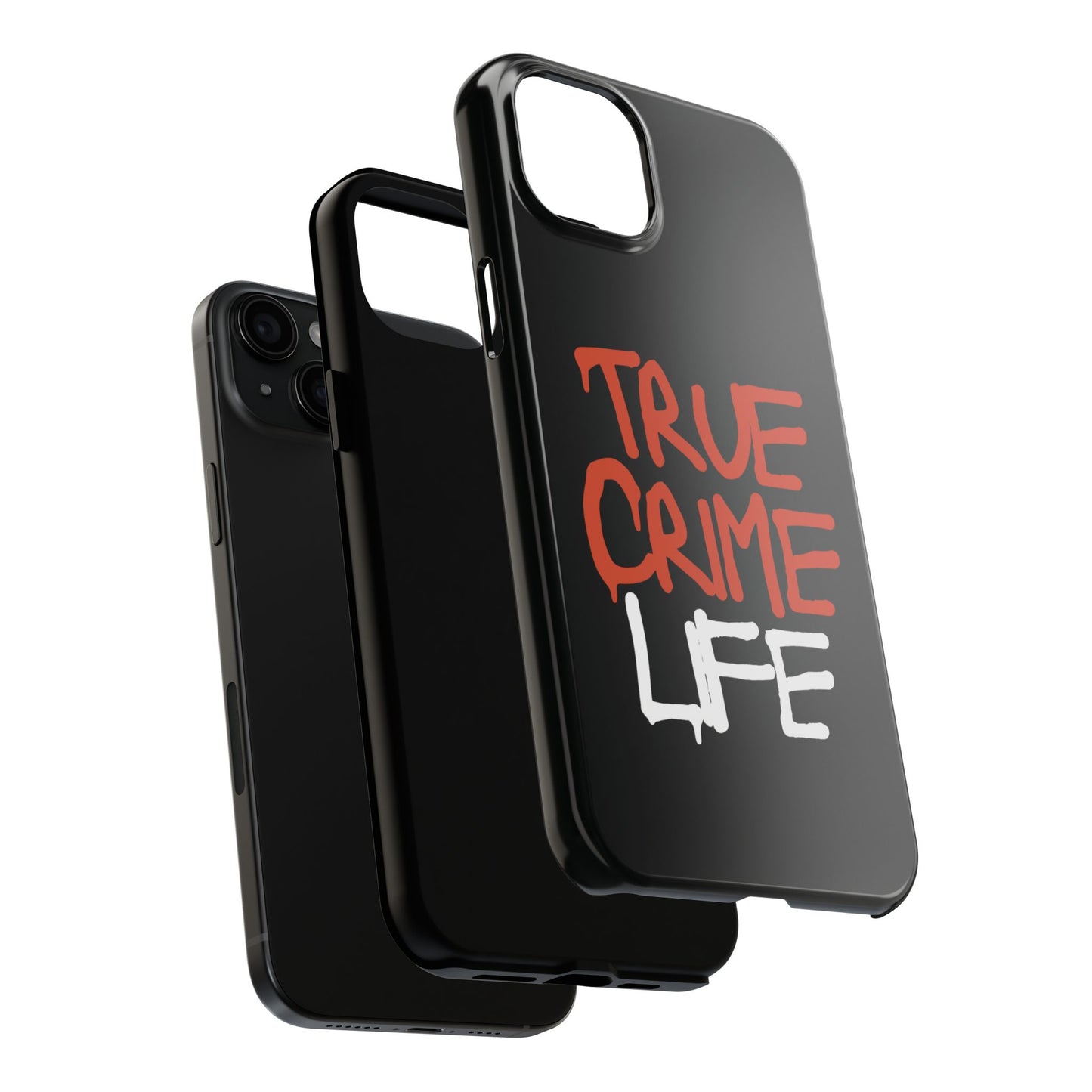 True Crime Tough Phone Cases, Durable Cases for Crime Lovers, Gift for True Crime Fans, Black Phone Accessories, Crime Theme Tech Gear