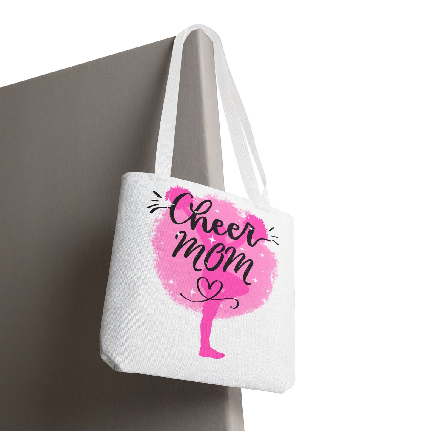 Cheer Mom Tote Bag, Cheerleading Gift, Athletic Tote, Stylish Mom Bag, Personalized Sporty Tote