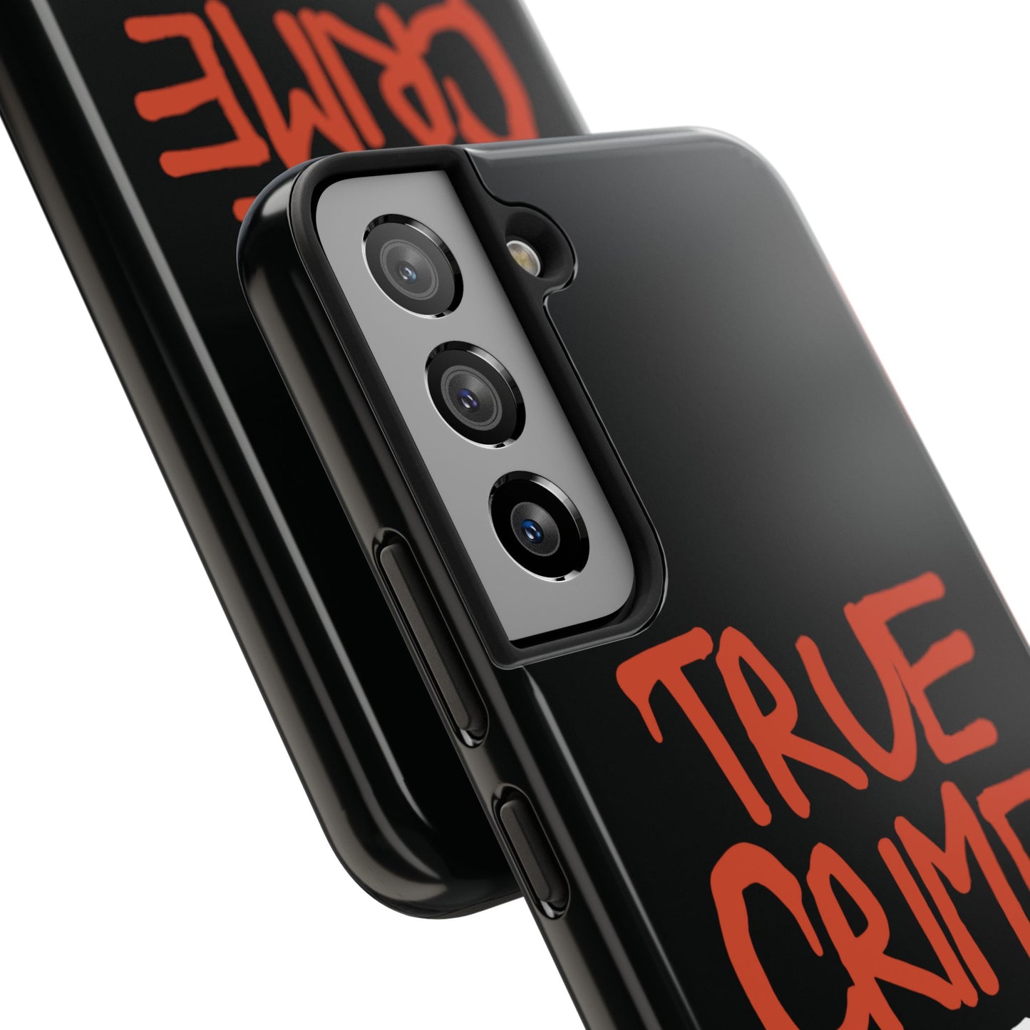 True Crime Tough Phone Cases, Durable Cases for Crime Lovers, Gift for True Crime Fans, Black Phone Accessories, Crime Theme Tech Gear