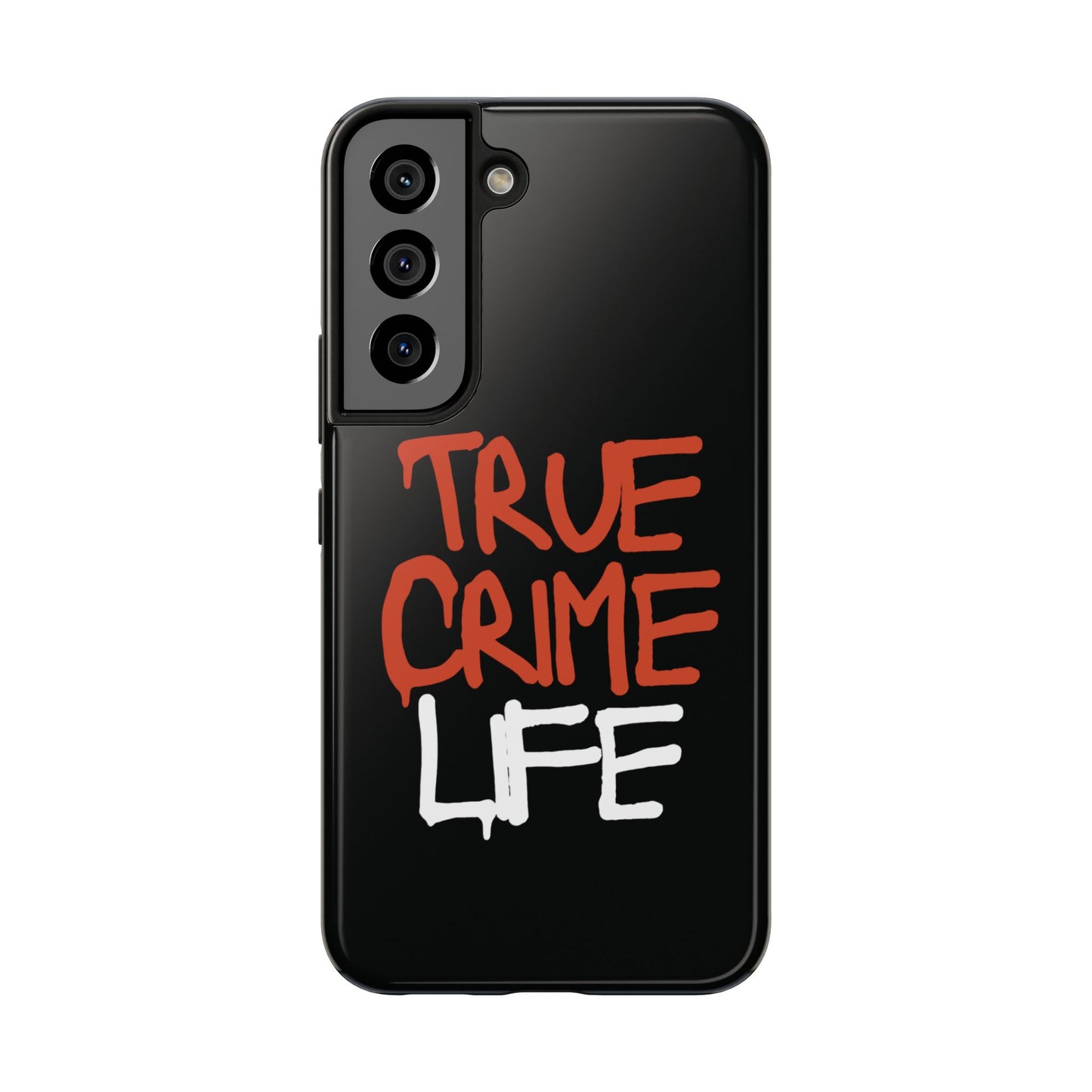 True Crime Tough Phone Cases, Durable Cases for Crime Lovers, Gift for True Crime Fans, Black Phone Accessories, Crime Theme Tech Gear
