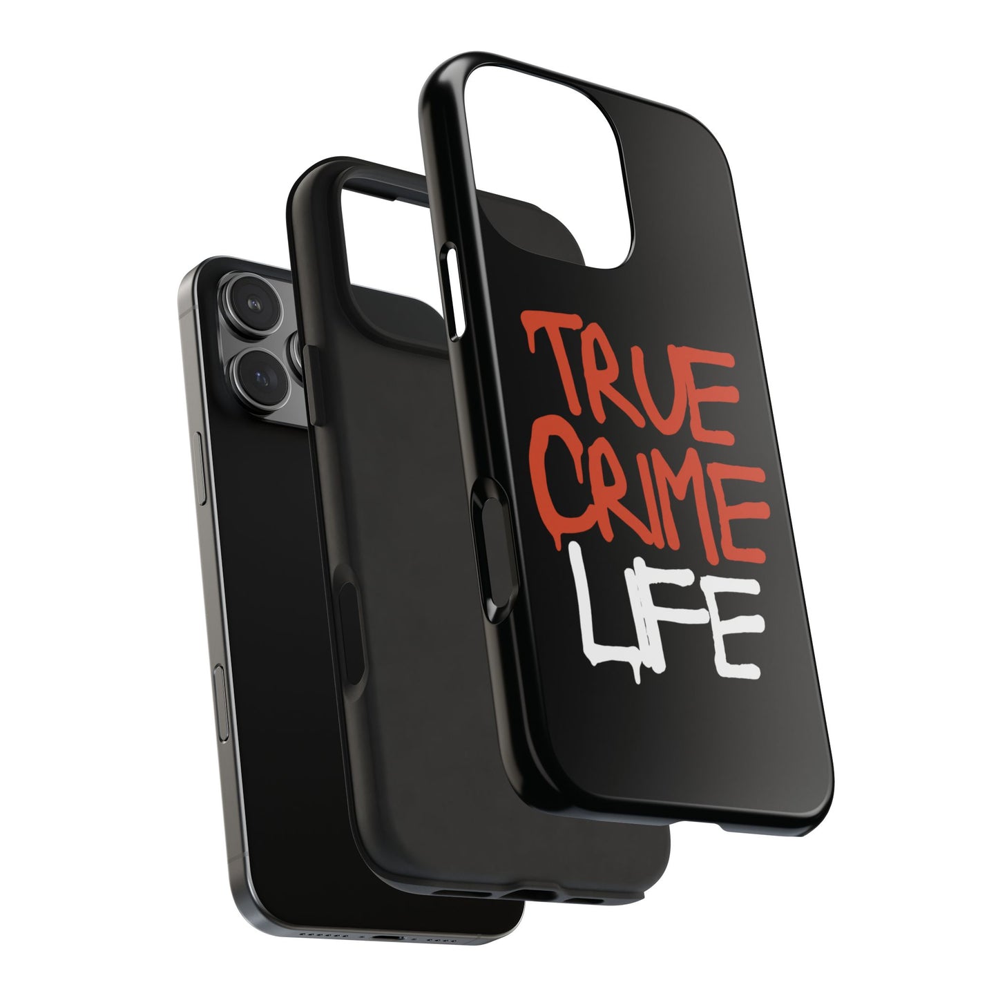 True Crime Tough Phone Cases, Durable Cases for Crime Lovers, Gift for True Crime Fans, Black Phone Accessories, Crime Theme Tech Gear
