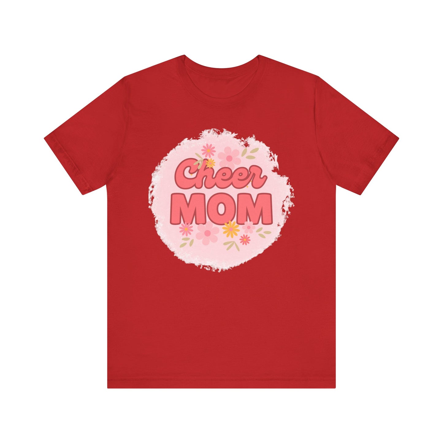 Cheer Mom Short Sleeve Tee, Gift for Cheer Moms, Cheerleader Apparel, Casual Summer Tee, Mother's Day Gift