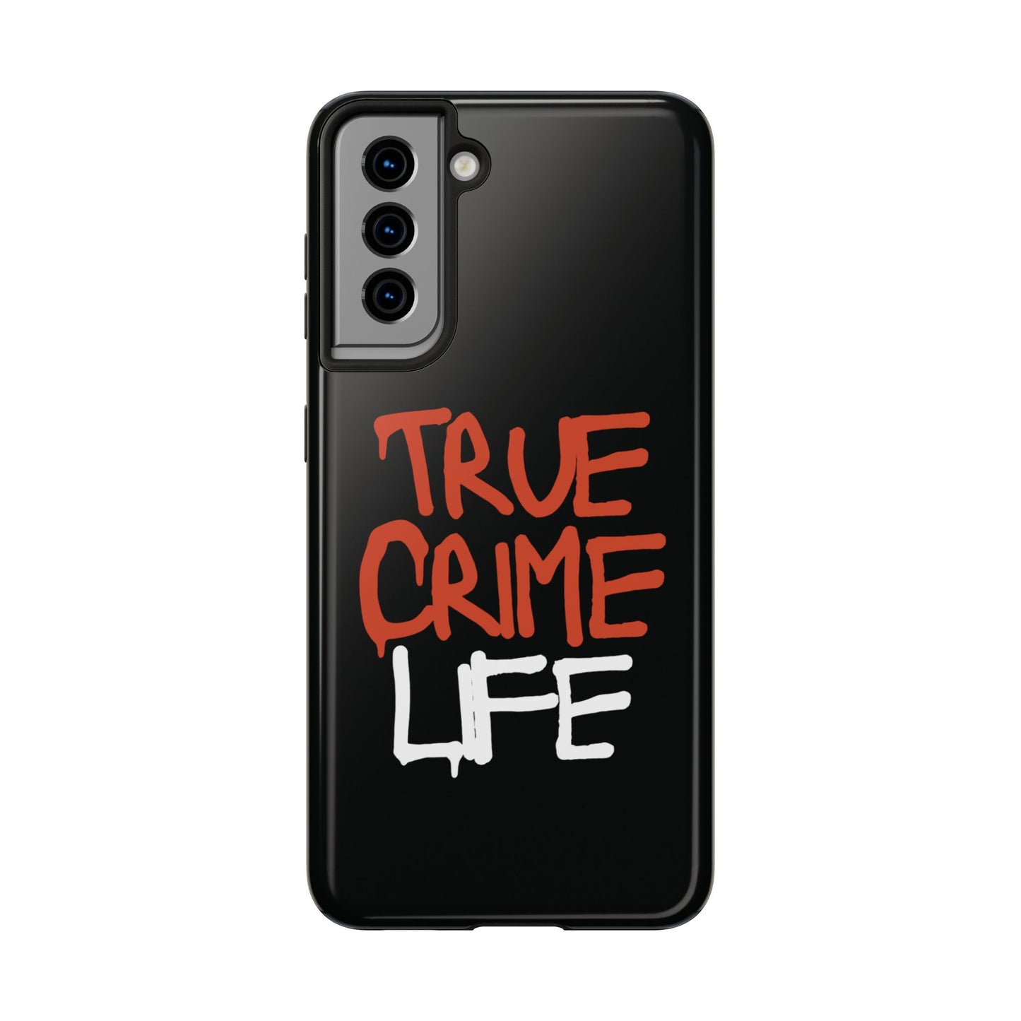 True Crime Tough Phone Cases, Durable Cases for Crime Lovers, Gift for True Crime Fans, Black Phone Accessories, Crime Theme Tech Gear