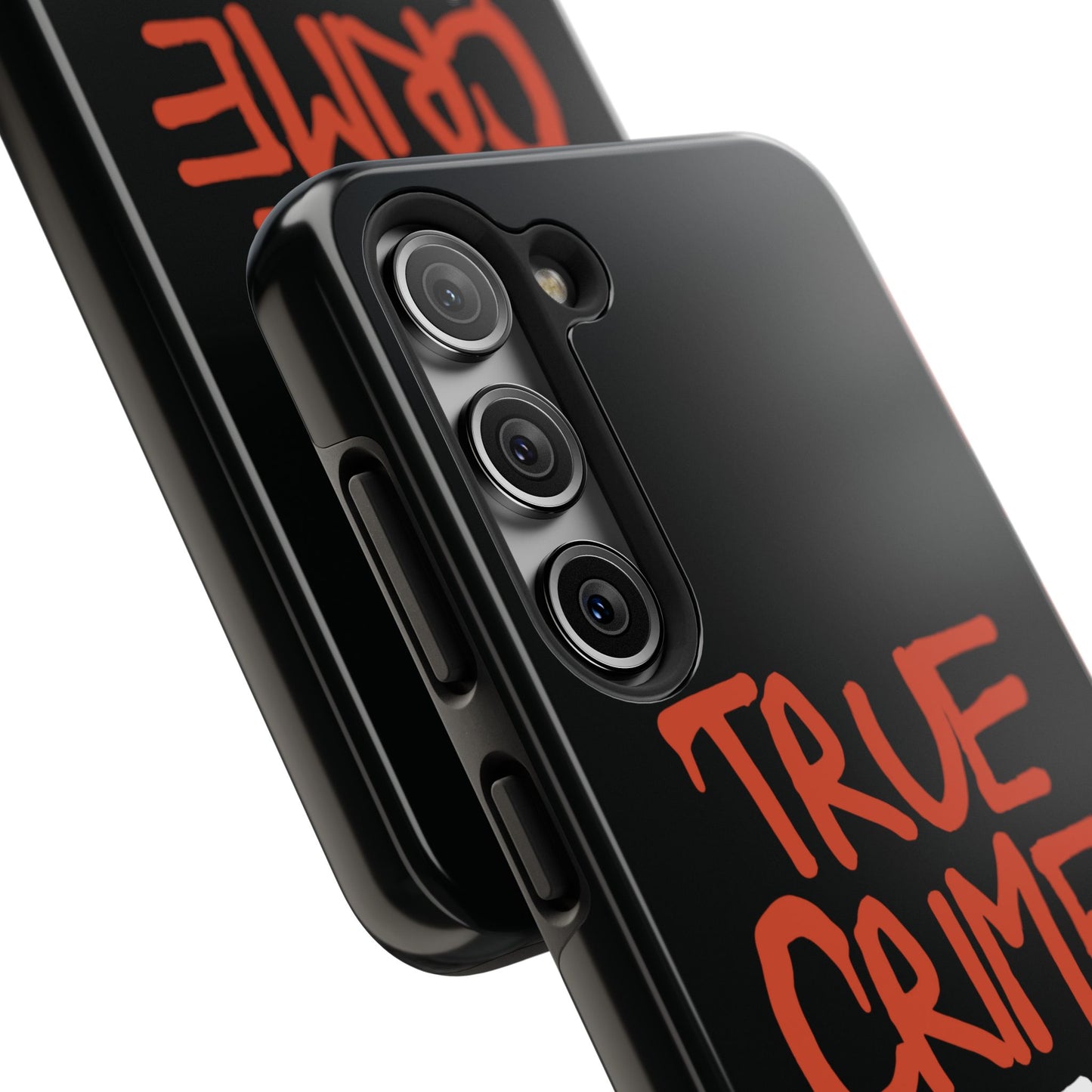 True Crime Tough Phone Cases, Durable Cases for Crime Lovers, Gift for True Crime Fans, Black Phone Accessories, Crime Theme Tech Gear