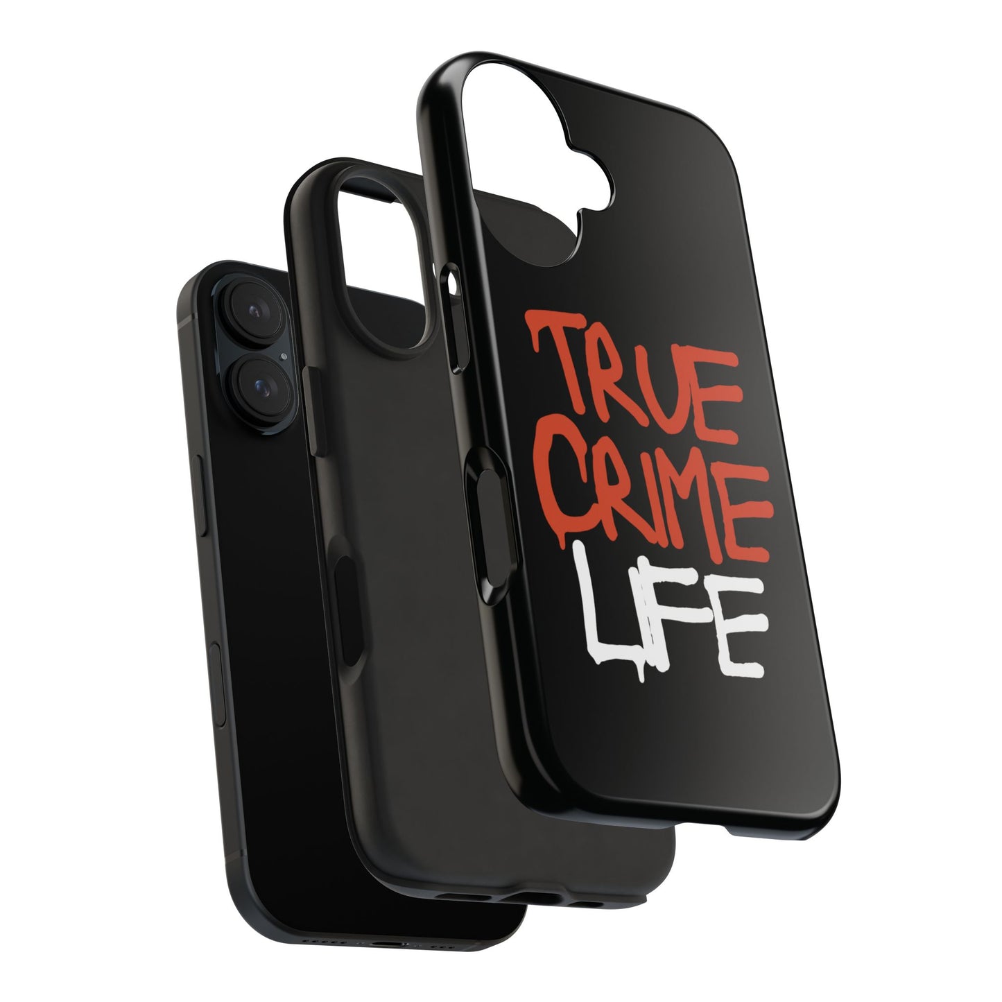 True Crime Tough Phone Cases, Durable Cases for Crime Lovers, Gift for True Crime Fans, Black Phone Accessories, Crime Theme Tech Gear