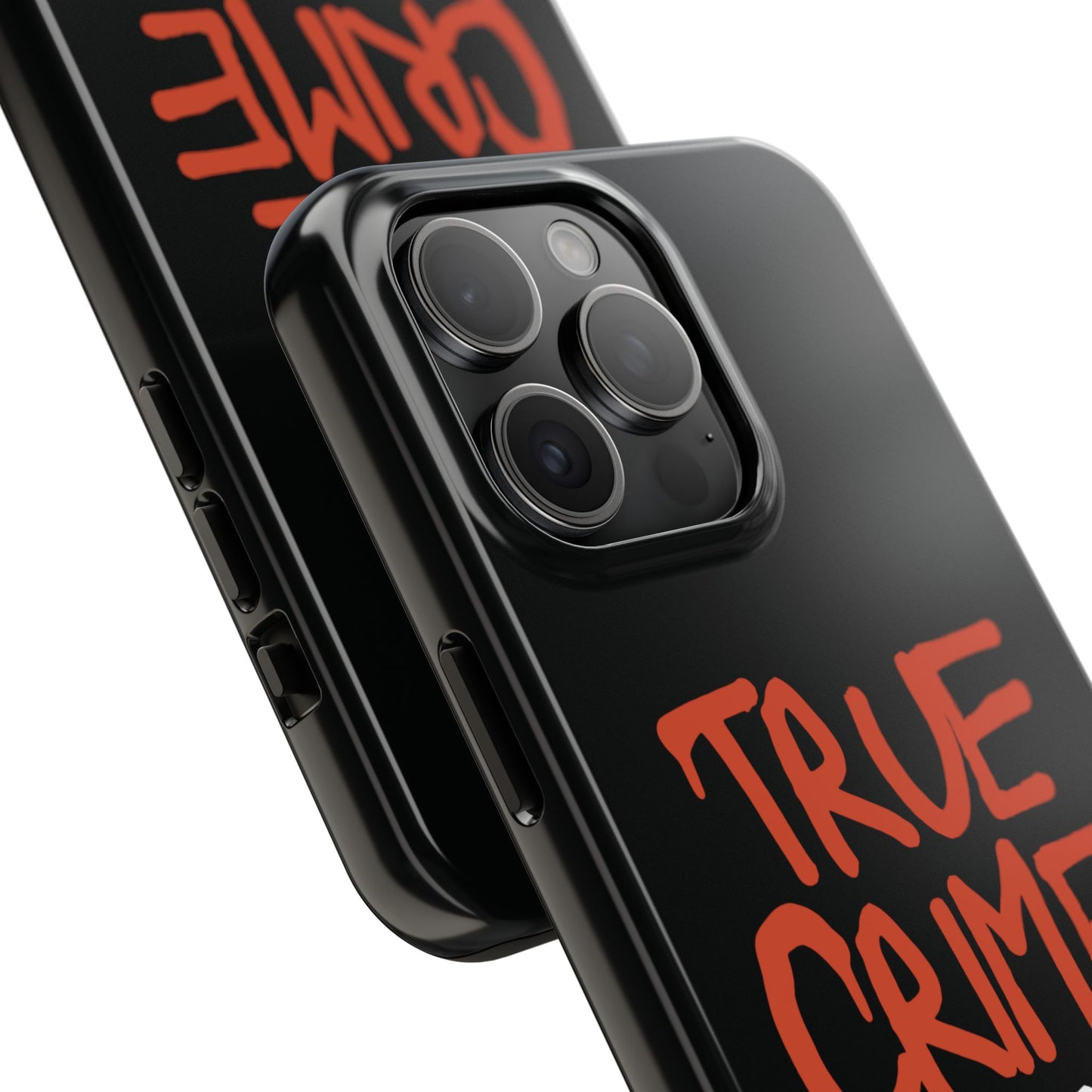 True Crime Tough Phone Cases, Durable Cases for Crime Lovers, Gift for True Crime Fans, Black Phone Accessories, Crime Theme Tech Gear