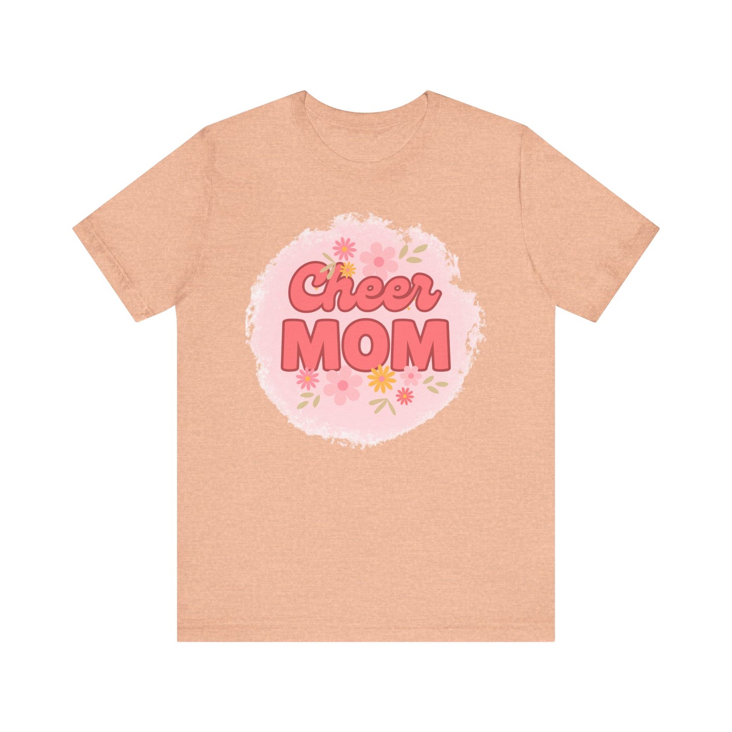 Cheer Mom Short Sleeve Tee, Gift for Cheer Moms, Cheerleader Apparel, Casual Summer Tee, Mother's Day Gift