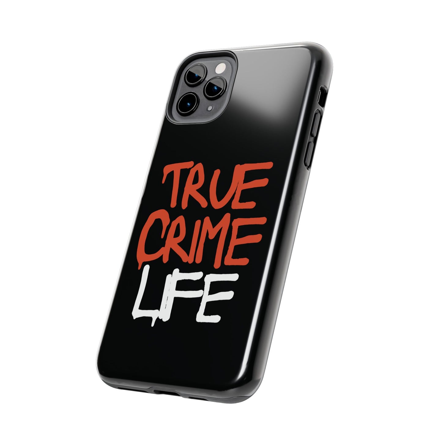 True Crime Tough Phone Cases, Durable Cases for Crime Lovers, Gift for True Crime Fans, Black Phone Accessories, Crime Theme Tech Gear