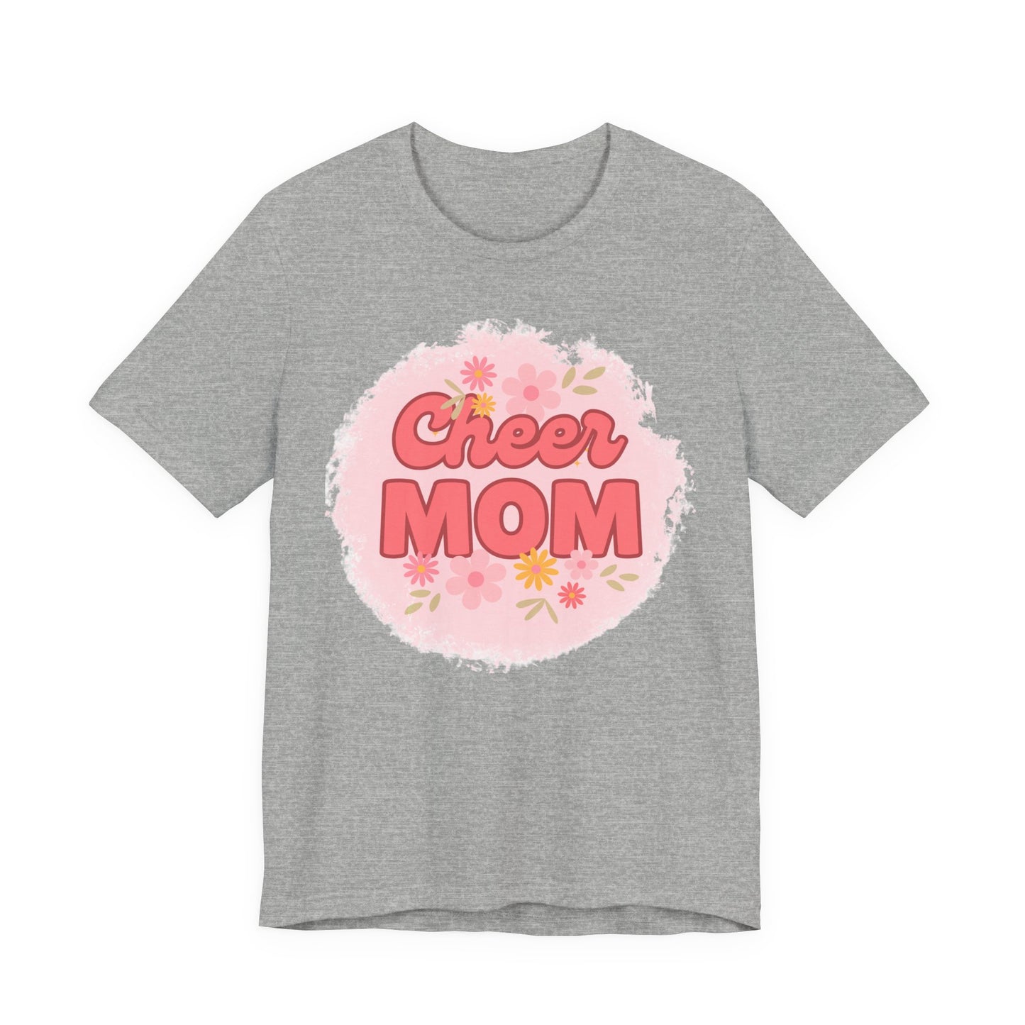 Cheer Mom Short Sleeve Tee, Gift for Cheer Moms, Cheerleader Apparel, Casual Summer Tee, Mother's Day Gift