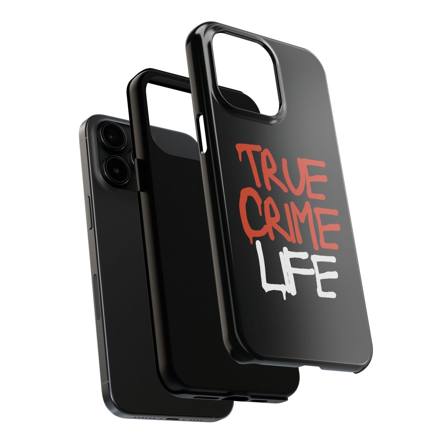 True Crime Tough Phone Cases, Durable Cases for Crime Lovers, Gift for True Crime Fans, Black Phone Accessories, Crime Theme Tech Gear