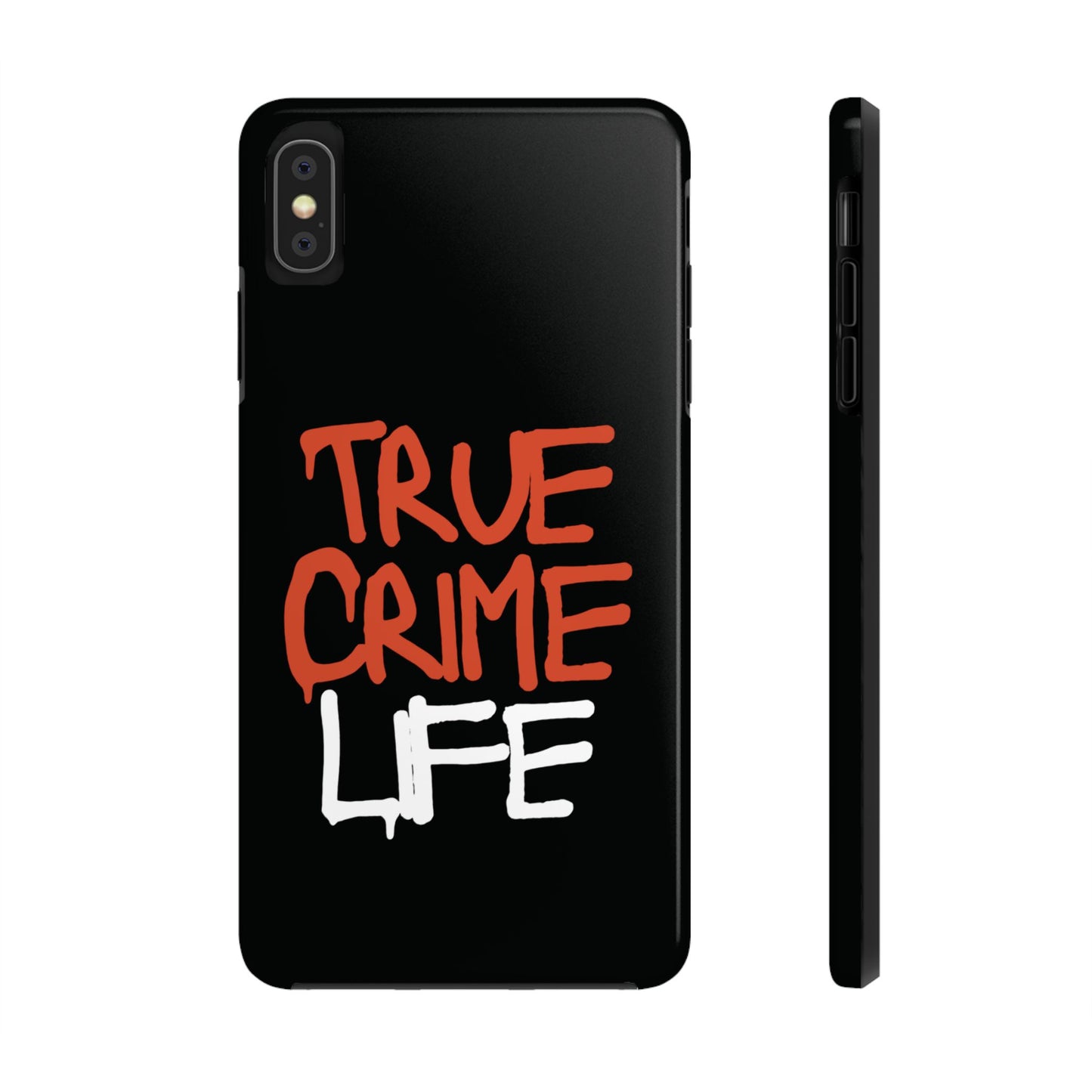 True Crime Tough Phone Cases, Durable Cases for Crime Lovers, Gift for True Crime Fans, Black Phone Accessories, Crime Theme Tech Gear
