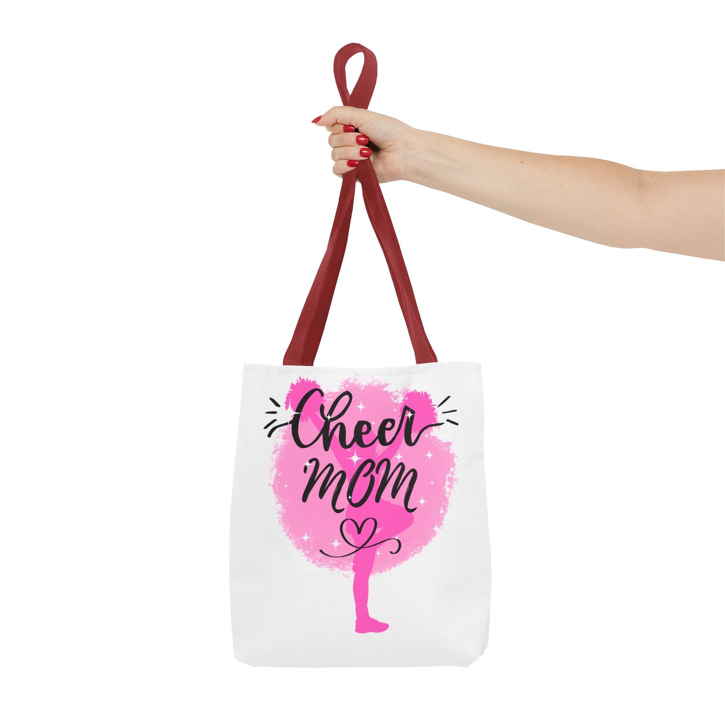 Cheer Mom Tote Bag, Cheerleading Gift, Athletic Tote, Stylish Mom Bag, Personalized Sporty Tote