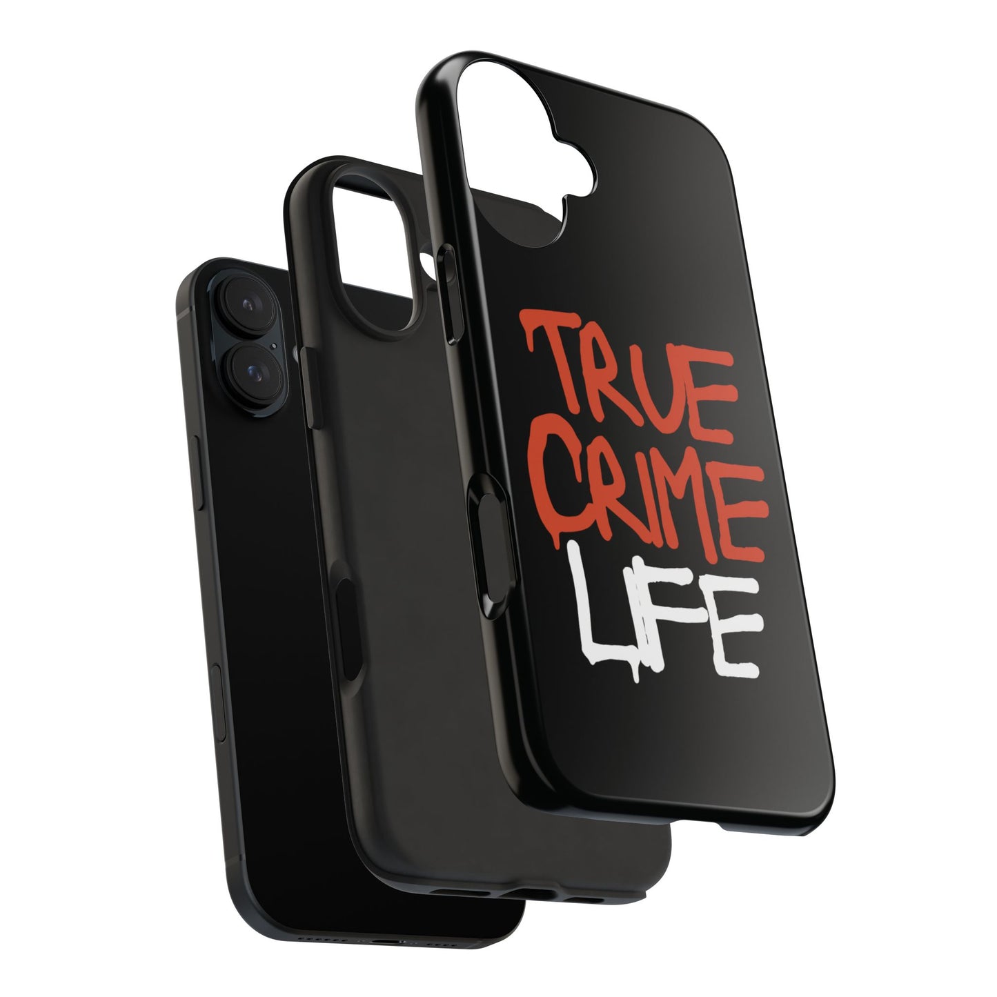 True Crime Tough Phone Cases, Durable Cases for Crime Lovers, Gift for True Crime Fans, Black Phone Accessories, Crime Theme Tech Gear