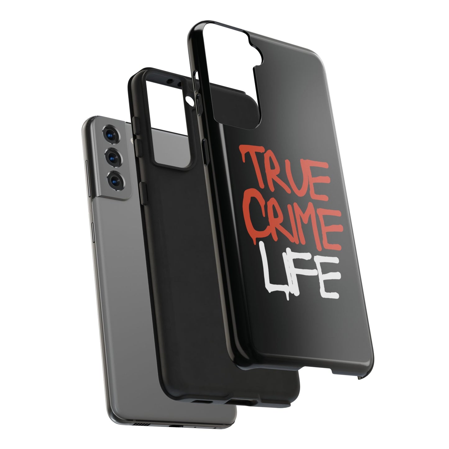 True Crime Tough Phone Cases, Durable Cases for Crime Lovers, Gift for True Crime Fans, Black Phone Accessories, Crime Theme Tech Gear