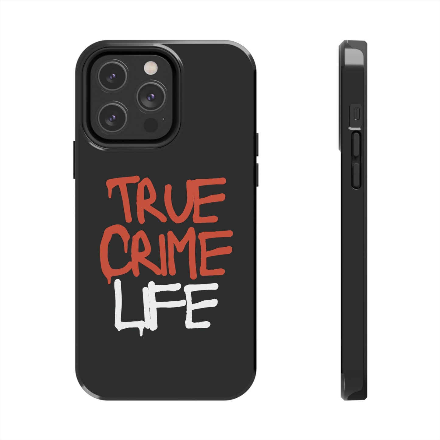 True Crime Tough Phone Cases, Durable Cases for Crime Lovers, Gift for True Crime Fans, Black Phone Accessories, Crime Theme Tech Gear