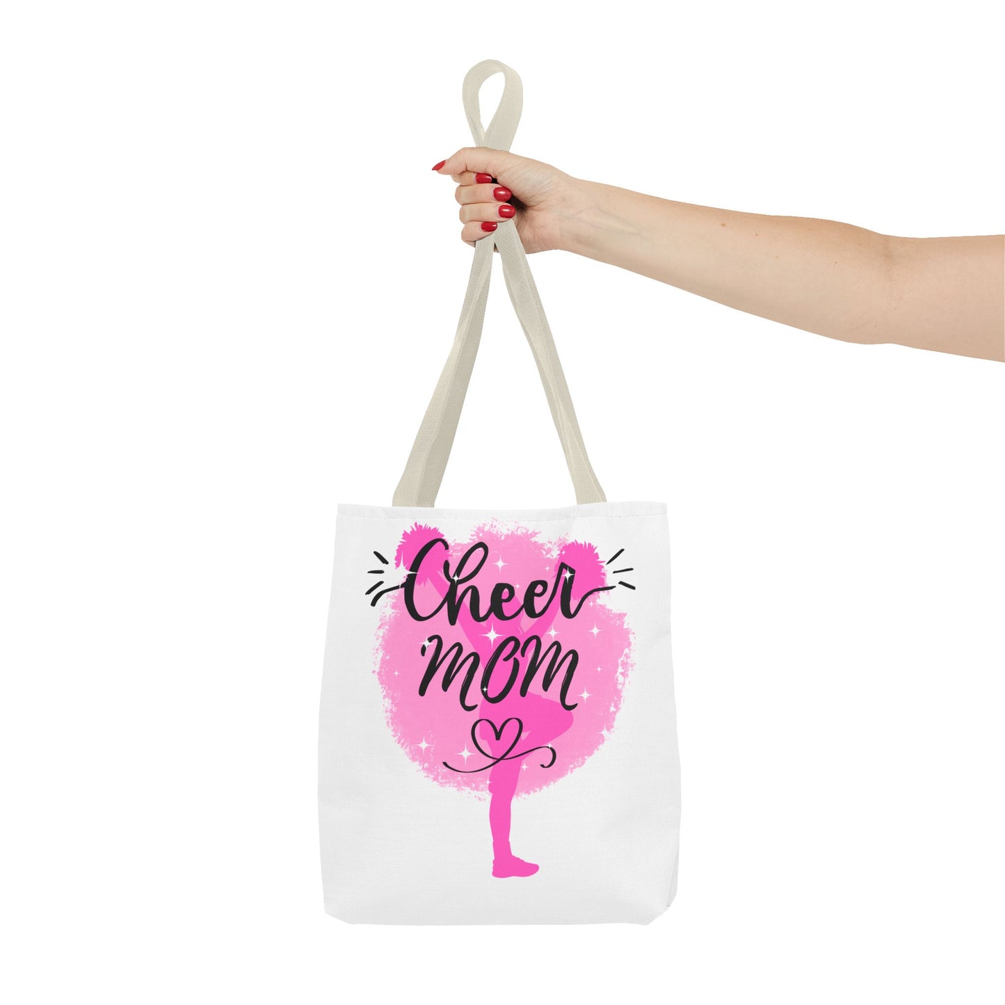 Cheer Mom Tote Bag, Cheerleading Gift, Athletic Tote, Stylish Mom Bag, Personalized Sporty Tote