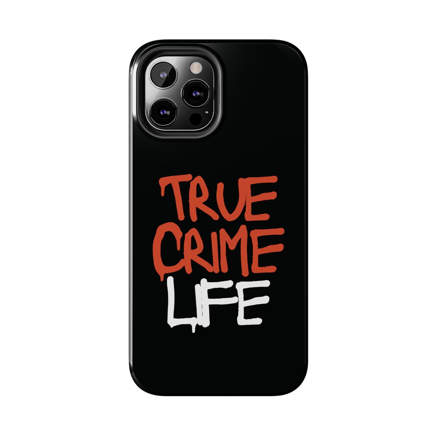 True Crime Tough Phone Cases, Durable Cases for Crime Lovers, Gift for True Crime Fans, Black Phone Accessories, Crime Theme Tech Gear